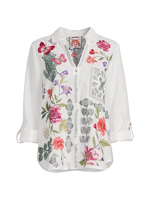 Dacie Embroidered Linen Shirt