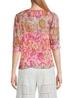 Marcia Floral Silk Blouse