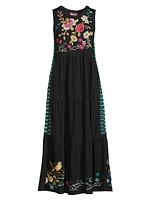 Celina Floral Cotton Tiered Maxi Dress