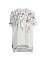 Radlie Embroidered Cotton Blouse