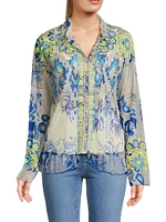 Mazzy Embroidered Lace Blouse