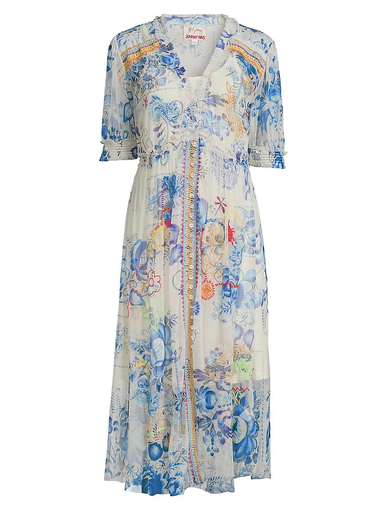 Mazzy Floral Ruched Dress