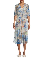 Mazzy Floral Ruched Dress