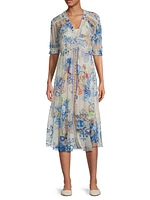 Mazzy Floral Ruched Dress