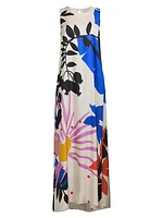 Tatianna Abstract Silk-Blend Maxi Dress