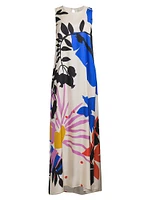 Tatianna Abstract Silk-Blend Maxi Dress