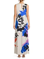 Tatianna Abstract Silk-Blend Maxi Dress