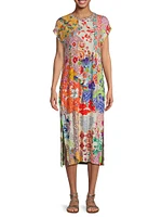 The Janie Favorite Floral Knit Midi-Dress