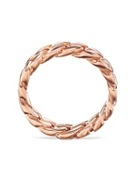 Curb Chain Band Ring 18K Rose Gold