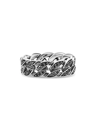 Curb Chain Band Ring Sterling Silver