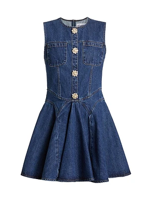 Denim Skater Mini Dress