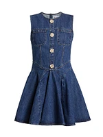 Denim Skater Mini Dress