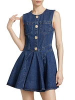 Denim Skater Mini Dress