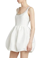 Taffeta Embellished Minidress