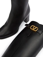 VLogo Signature Calfskin Boots 70MM