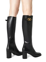 VLogo Signature Calfskin Boots 70MM