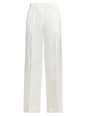 Fluid Satin Wide-Leg Pants