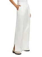 Fluid Satin Wide-Leg Pants
