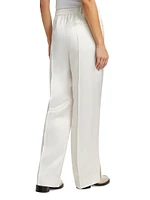 Fluid Satin Wide-Leg Pants