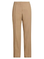 Slim-Leg Tailored Wool Trousers