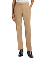 Slim-Leg Tailored Wool Trousers