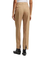 Slim-Leg Tailored Wool Trousers