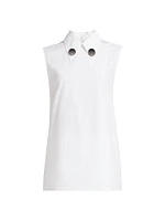 Sleeveless Collared Top