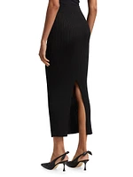 Viscose Rib-Knit Maxi Skirt