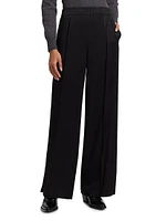 Satin Straight-Leg Pants