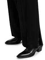 Satin Straight-Leg Pants