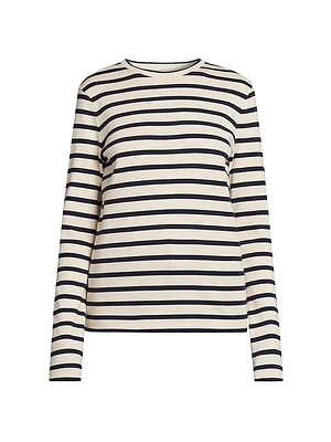 Striped Cotton Long-Sleeve T-Shirt