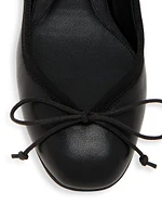 Armadillo Leather Ballerina Flats