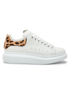 Oversized Leather & Printed Calf Half Sneakers