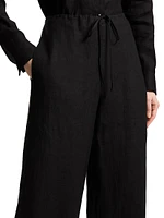 Drawstring Wide-Leg Pants