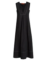 Mar Cotton-Blend Poplin Midi-Dress