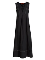 Mar Cotton-Blend Poplin Midi-Dress