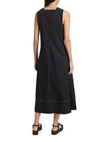 Mar Cotton-Blend Poplin Midi-Dress