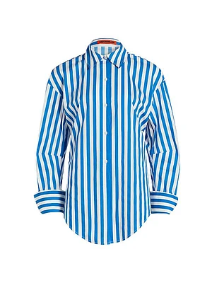 Loch Striped Cotton-Blend Poplin Shirt