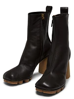 Shore 70MM Leather Ankle Boots