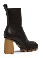 Shore 70MM Leather Ankle Boots