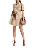 Trench Linen-Blend Minidress