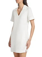 Polo Linen-Blend Minidress