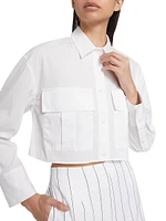 Crop Cotton-Blend Shirt