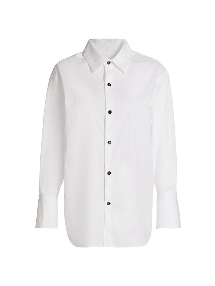 Longline Cotton-Blend Shirt