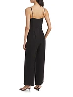 V-Neck Tie-Waist Jumpsuit