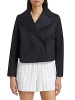 Cotton-Blend Cropped Jacket