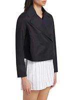 Cotton-Blend Cropped Jacket