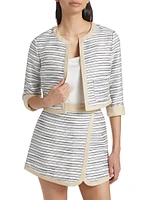 Striped Tweed Crop Jacket