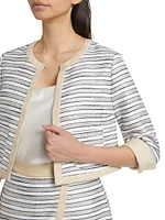 Striped Tweed Crop Jacket