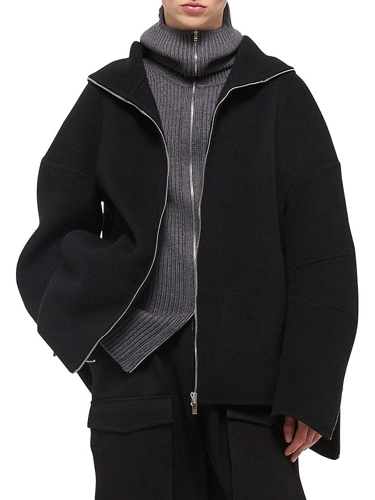 Wool Hooded Coat